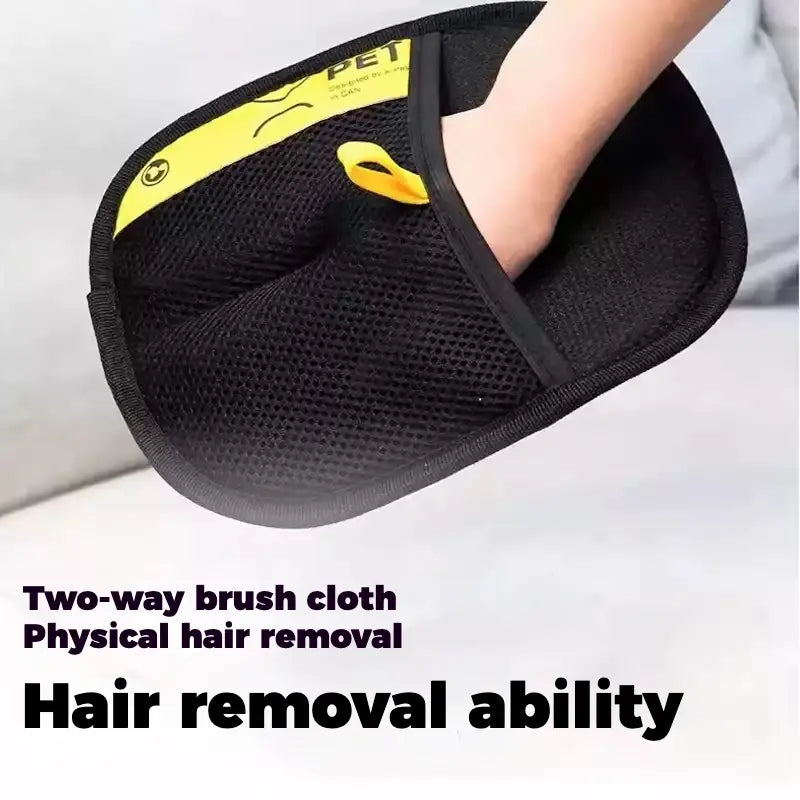 Electrostatic Pet Hair Remover Gloves with Adjustable Wrist Strap - Breathable, Reusable, Skin-Safe Grooming Tool for Effortless Hair Removal on Sofas, Clothing, Bedding, and Curtains