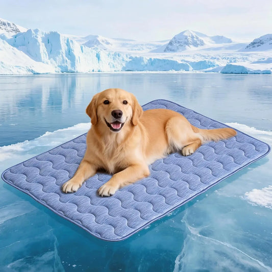 Cooling Mat for Dogs – Q-MAX>0.45 Washable Pet Cooling Pad, No Gel, No Electric, Non-Slip Summer Crate Bed for Large Dogs