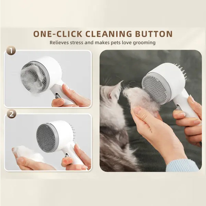 Fresh Fur 2-in-1 Pet Shower Brush and Spray Comb for Effective Deshedding and Grooming of Cats and Dogs