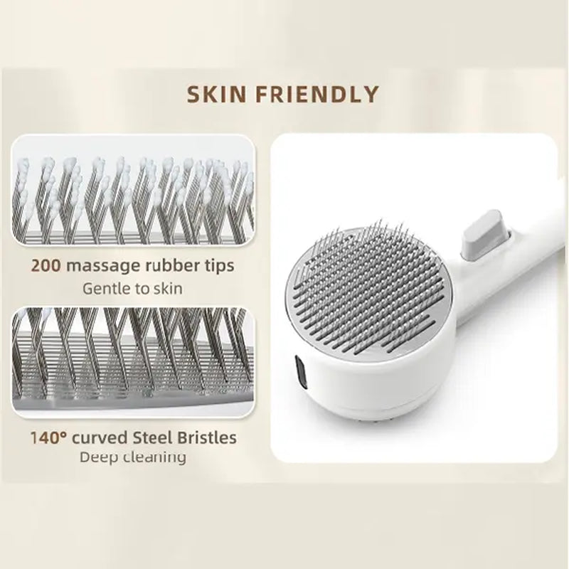 Fresh Fur 2-in-1 Pet Shower Brush and Spray Comb for Effective Deshedding and Grooming of Cats and Dogs