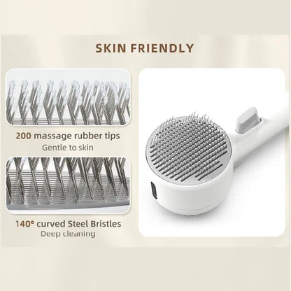 Fresh Fur 2-in-1 Pet Shower Brush and Spray Comb for Effective Deshedding and Grooming of Cats and Dogs
