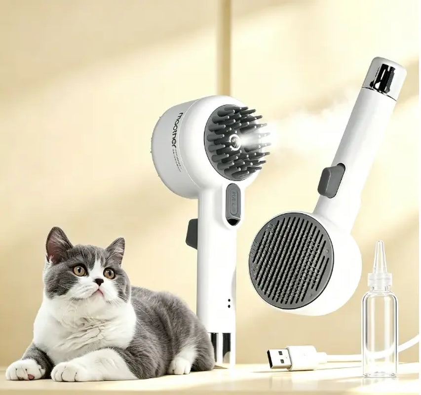Fresh Fur 2-in-1 Pet Shower Brush and Spray Comb for Effective Deshedding and Grooming of Cats and Dogs