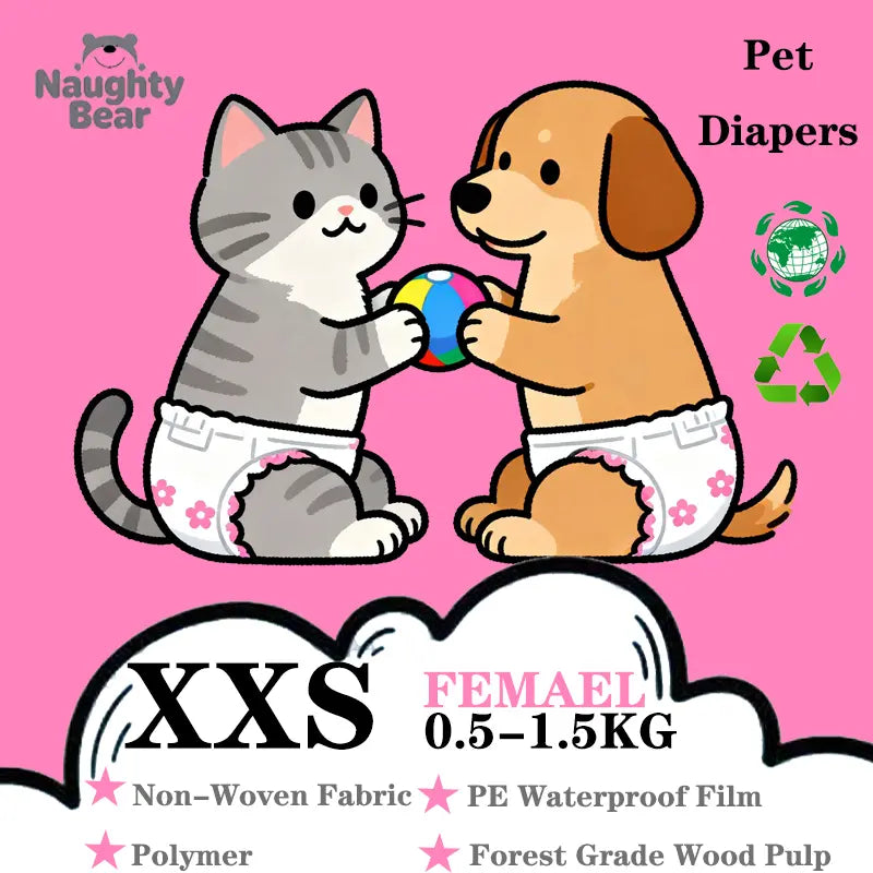 Pet Paper Diaper Pad Protector for Cats and Dogs - 12-Pack, Breathable and Splash-Proof